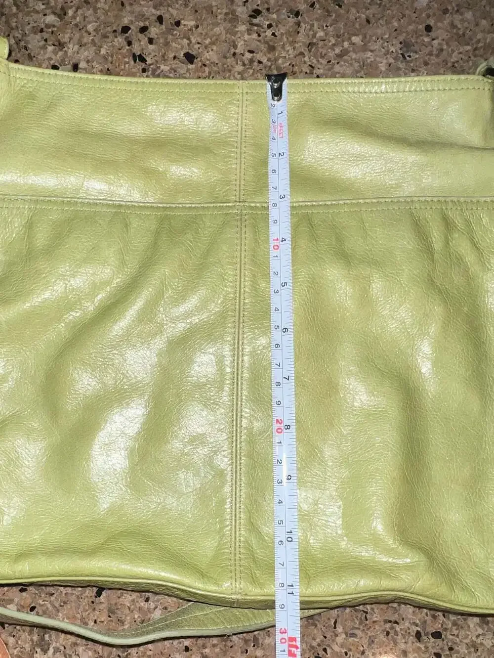 Hobo Lime Green Leather Shoulder Bag Crossbody